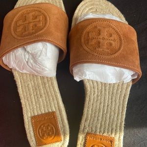 Tory burch espadrille slides